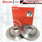 FOR MINI R50 R53 ONE REAR SOLID BREMBO BRAKE DISCS & PADS WIRE SENSOR 259mm