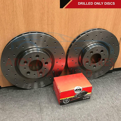 FOR MITSUBISHI L200 FRONT DRILLED PERFORMANCE BRAKE DISCS PADS SET 294mm 2006-