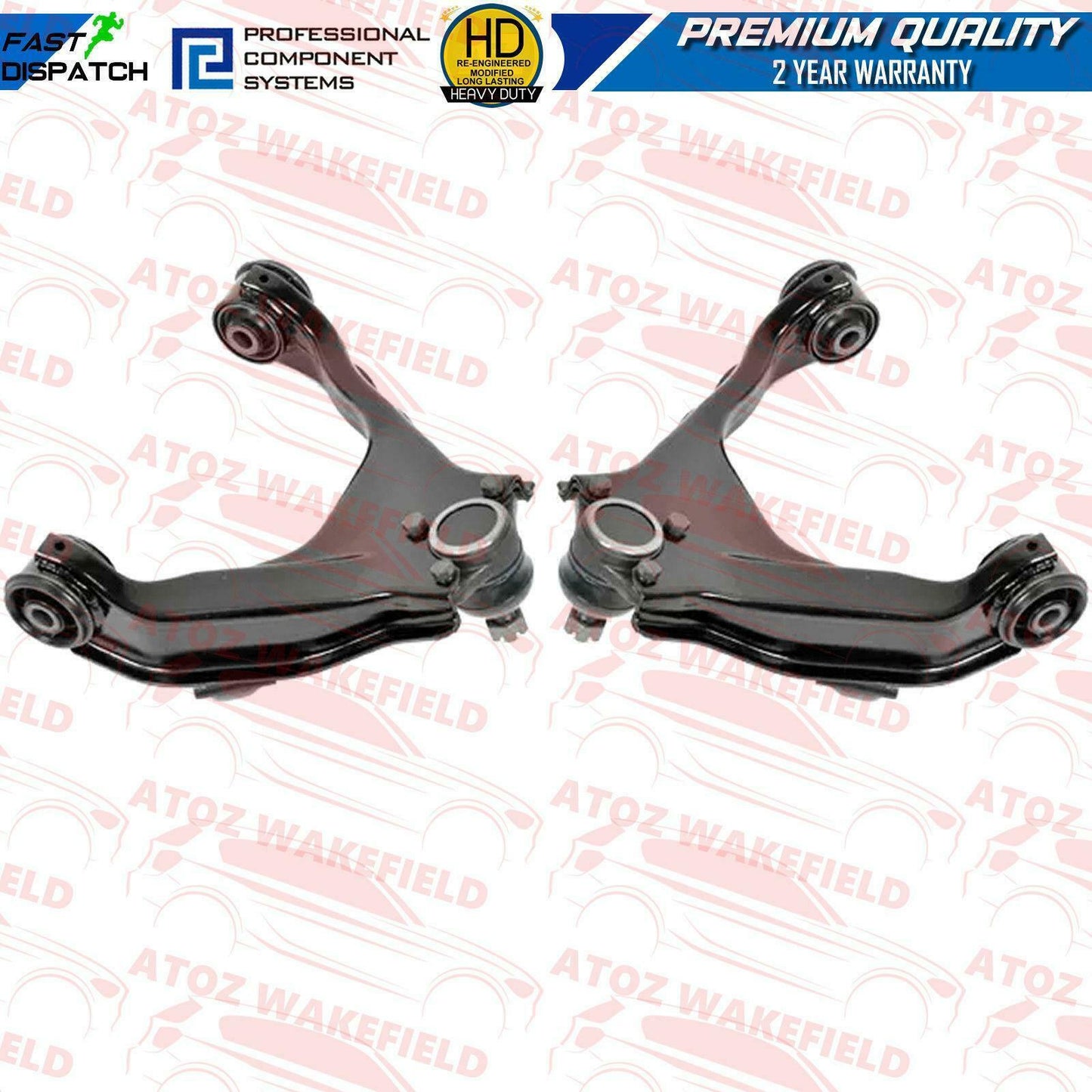 FOR MITSUBISHI L200 FRONT UPPER LEFT RIGHT SUSPENSION WISHBONE CONTROL ARMS PAIR