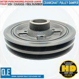 FOR MITSUBISHI L200 SHOGUN SPORT 2.5 TD 4D56 DIESEL CRANKSHAFT PULLEY DAMPER