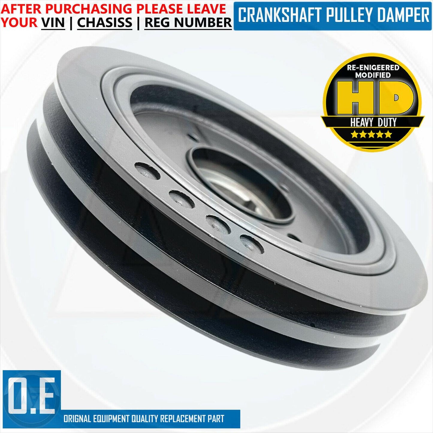 FOR MITSUBISHI L200 SHOGUN SPORT 2.5 TD 4D56 DIESEL CRANKSHAFT PULLEY DAMPER