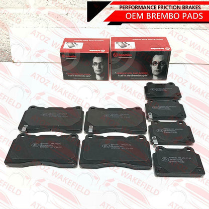 FOR MITSUBISHI LANCER EVO 10 X FQ300 FQ330 FQ360 FQ400 GENUINE BREMBO BRAKE PADS