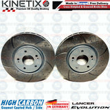 FOR MITSUBISHI LANCER EVO 8 FQ-340 FRONT PERFORMANCE BRAKE DISCS BREMBO PADS