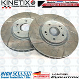FOR MITSUBISHI LANCER EVO 9 FQ-360 FRONT PERFORMANCE BRAKE DISCS BREMBO PADS