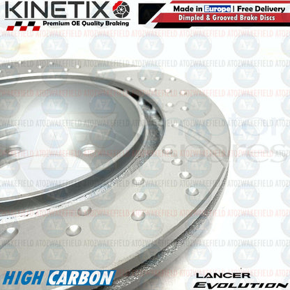 FOR MITSUBISHI LANCER EVO 9 FQ340 FRONT REAR PERFORMANCE BRAKE DISCS BREMBO PADS