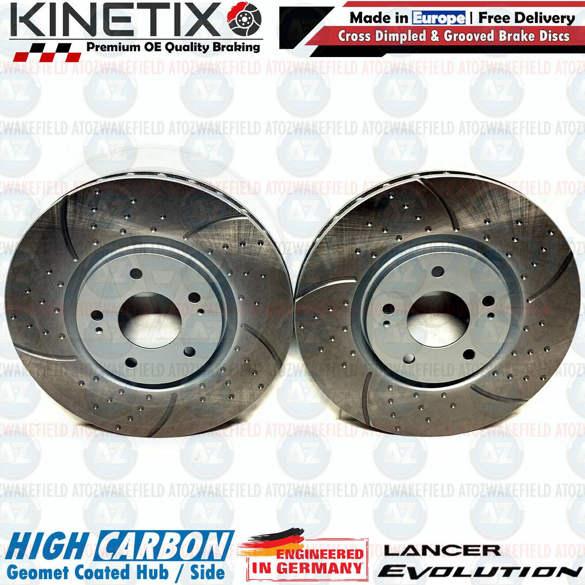 FOR MITSUBISHI LANCER EVO 8 FQ330 FRONT REAR PERFORMANCE BRAKE DISCS BREMBO PADS