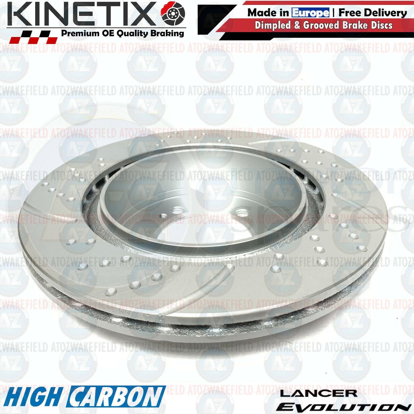 FOR MITSUBISHI LANCER EVO 8 FQ340 REAR DIMPLED GROOVED BRAKE DISCS BREMBO PADS