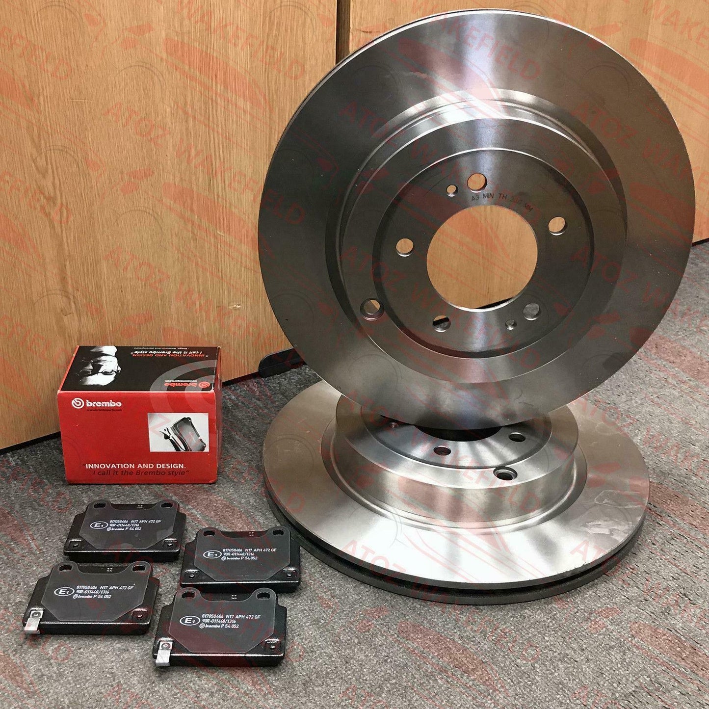 FOR MITSUBISHI LANCER EVO X 10 FQ330 FQ360 REAR BRAKE DISCS BREMBO PADS 330mm