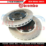 FOR MITSUBISHI LANCER EVO X 10 FRONT BREMBO 2 PIECE FLOATING BRAKE DISCS 350mm