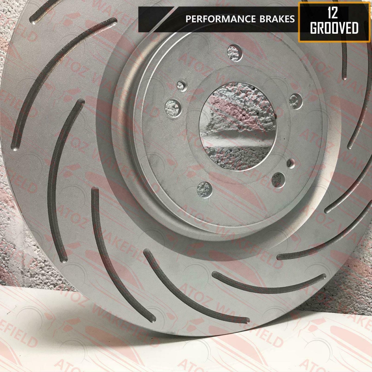 FOR MITSUBISHI LANCER EVO X 10 FRONT GROOVED PERFORMANCE BRAKE DISCS BREMBO PADS