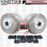 FOR NISSAN 350 Z FRONT REAR DIMPLED GROOVED BRAKE DISCS BREMBO PADS 324mm 322mm