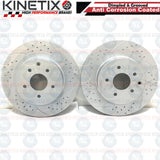 FOR NISSAN 350 Z FRONT REAR DIMPLED GROOVED BRAKE DISCS BREMBO PADS 324mm 322mm