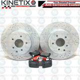 FOR NISSAN 350 Z REAR DIMPLED GROOVED COATED BRAKE DISCS MINTEX BRAKE PADS 322mm