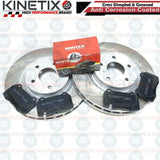 FOR NISSAN 350Z FRONT PERFORMANCE DIMPLED GROOVED BRAKE DISCS MINTEX PADS 324mm