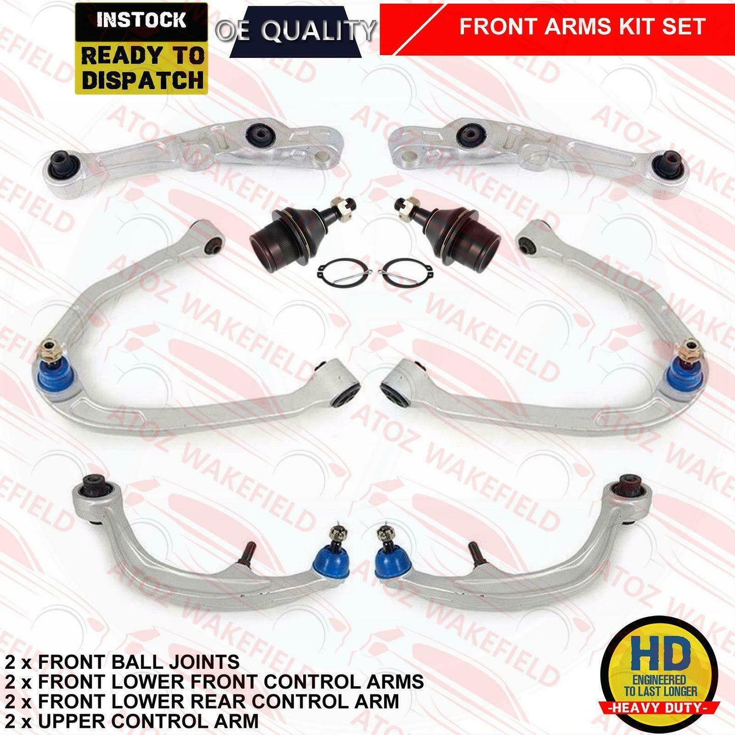FOR NISSAN 350Z FRONT UPPER LOWER FRONT REAR SUSPENSION WISHBONE CONTROL ARMS