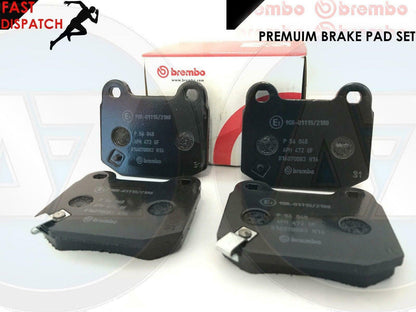 FOR NISSAN 350z 350 3.5 FAIRLADY 2003- FRONT AND REAR BRAKE PADS GENUINE BREMBO