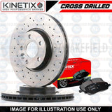 FOR NISSAN 370Z Z34 FRONT CROSS DRILLED BRAKE DISCS MINTEX PADS SET 355mm