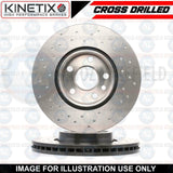 FOR NISSAN 370Z Z34 FRONT SPORTS CROSS DRILLED BRAKE DISCS MINTEX PADS 355mm