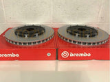 FOR NISSAN GTR R35 3.8 V6 FRONT GENUINE 2 PIECE FLOATING BREMBO BRAKE DISCS PAIR