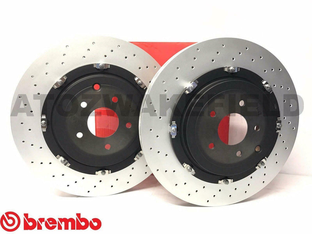 FOR NISSAN GT-R R35 GTR REAR GENUINE BREMBO OEM BRAKE DISCS PAIR 380mm
