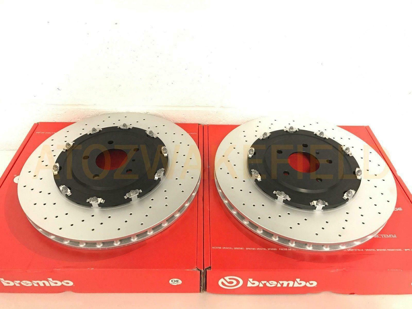 FOR NISSAN GTR R35 FRONT 2 PIECE FLOATING GENUINE BREMBO BRAKE DISCS 2011-