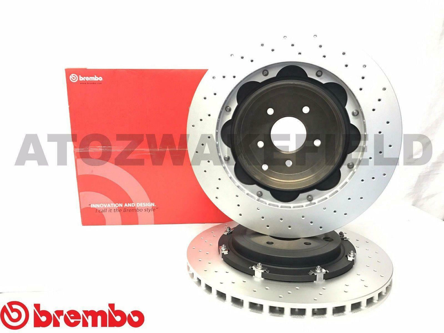 FOR NISSAN GTR R35 FRONT 2 PIECE FLOATING GENUINE BREMBO BRAKE DISCS 2011-