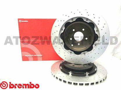 FOR NISSAN GTR R35 FRONT 2 PIECE FLOATING GENUINE BREMBO BRAKE DISCS 2011-
