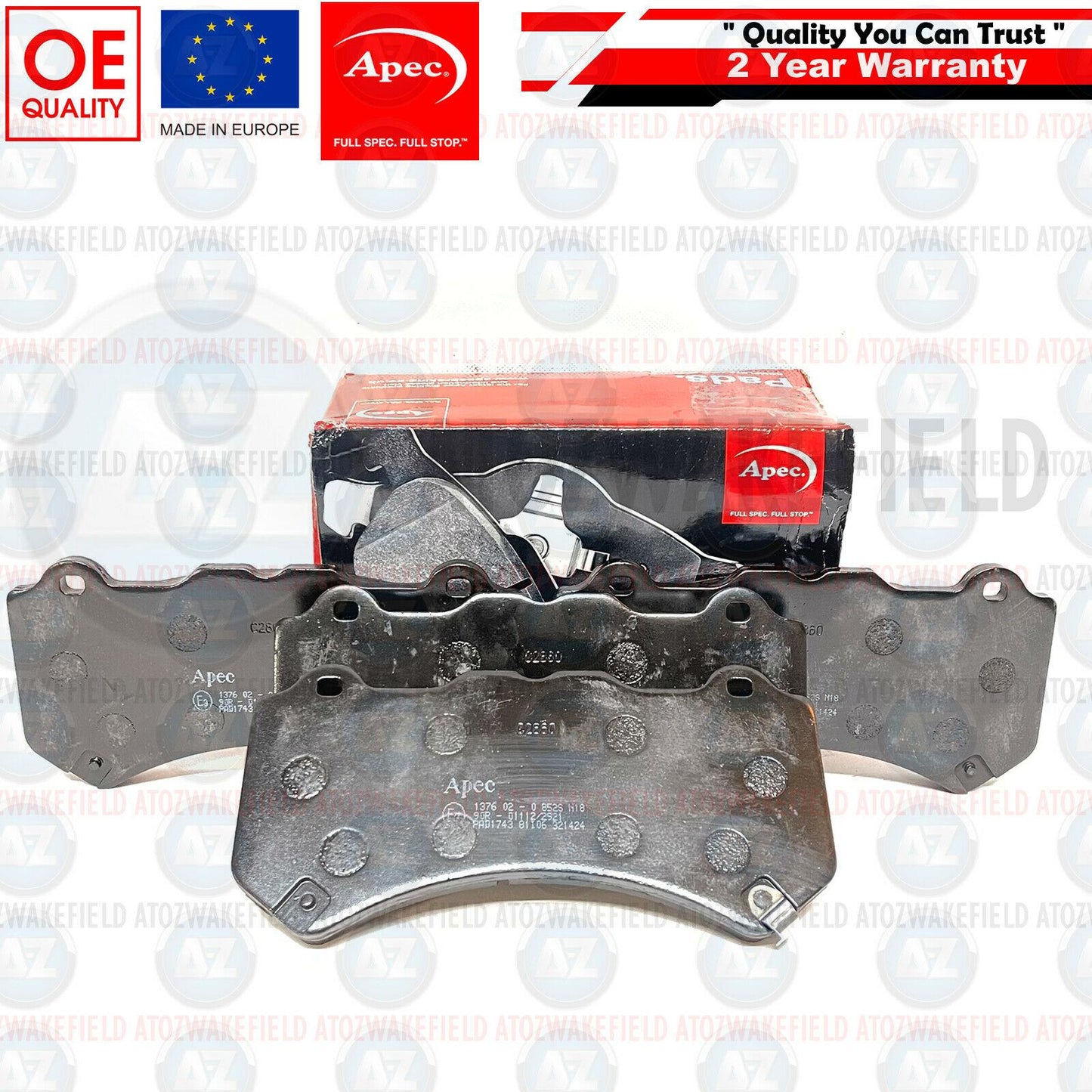 FOR JEEP GRAND CHEROKEE 6.4 SRT8 HEMI FRONT PREMIUM QUALITY APEC BRAKE PADS SET