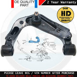 FOR NISSAN NAVARA 2.5 TD D40 FRONT TOP UPPER SUSPENSION WISHBONE CONTROL ARMS X2