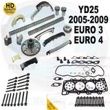 FOR NISSAN NAVARA D40 2.5 DIESEL 2005-2009 TIMING CHAIN HEAD GASKET BOLTS KIT