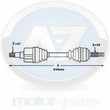 FOR NISSAN NAVARA NP300 PATHFINDER MK3 MANUAL TRANSMISSION FRONT DRIVE SHAFT NEW