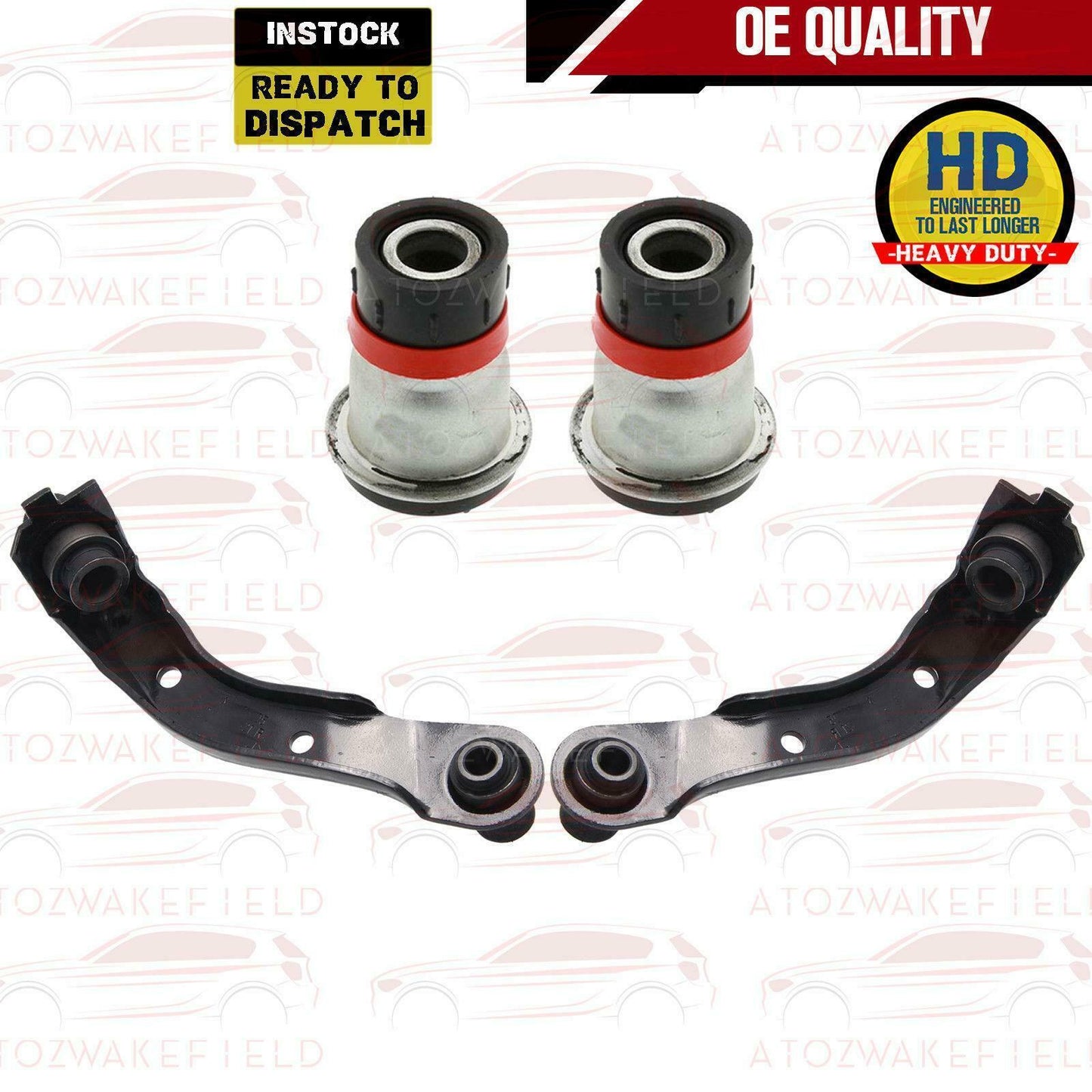 FOR NISSAN NOTE 2005- FRONT SUBFRAME MOUNT MOUNTING 2 LINKS ARM ARMS 2 BUSHES