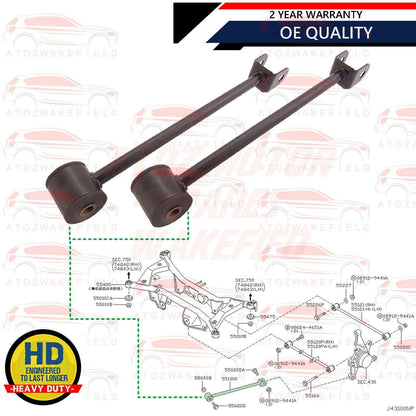 FOR NISSAN X TRAIL T30 REAR UPPER LOWER SUSPENSION ARMS LINKS RODS + NUTS BOLTS
