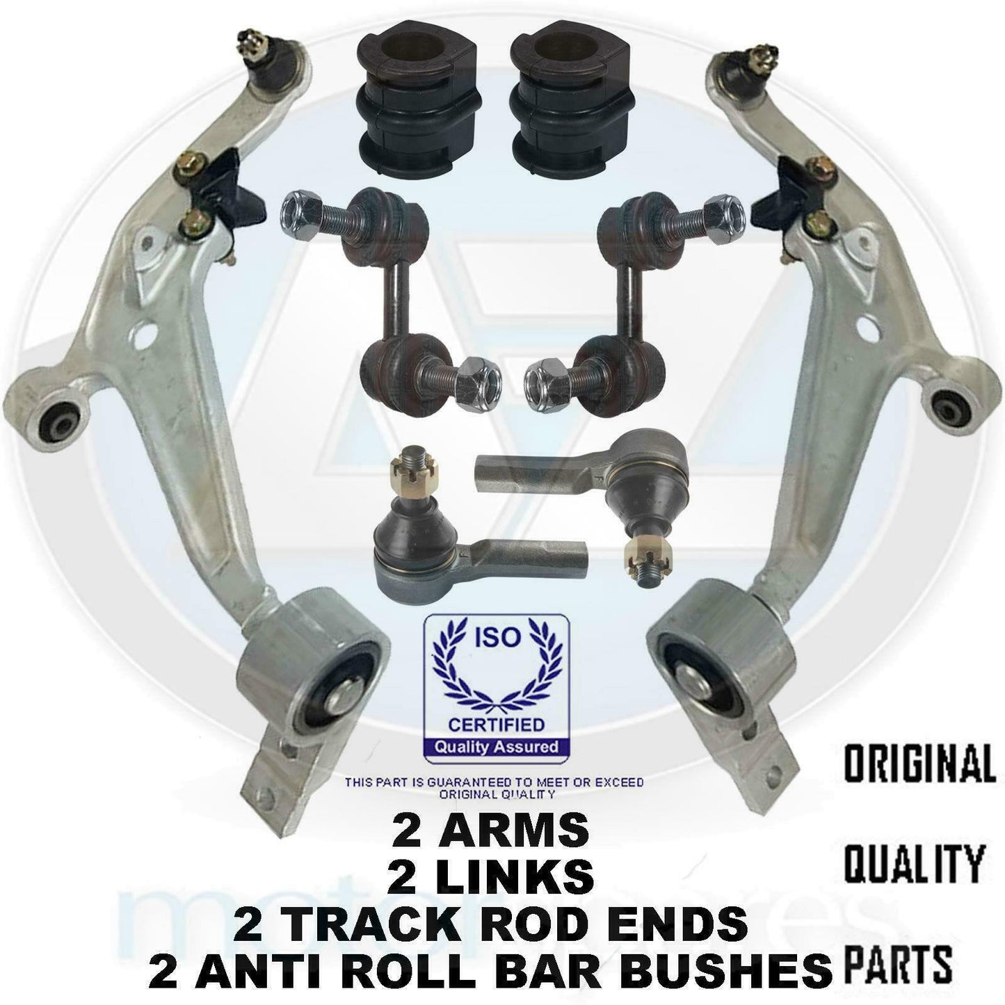 FOR NISSAN X-TRAIL FRONT SUSPENSION WISHBONES ARMS LINKS TRACK RODS LINKS BUSHES