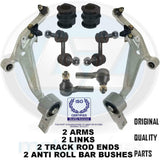FOR NISSAN X-TRAIL FRONT SUSPENSION WISHBONES ARMS LINKS TRACK RODS LINKS BUSHES