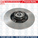 FOR PEUGEOT 208 REAR OE QUALITY BRAKE DISCS ABS BEARING RING 250mm PAIR