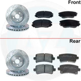 FOR OPEL VAUXHALL INSIGNIA FRONT REAR CROSS DRILLED BRAKE DISCS PADS 292mm 296mm