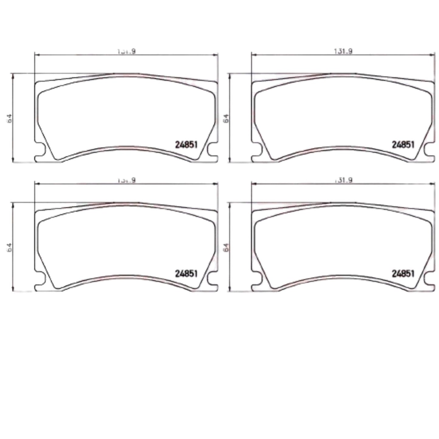 FOR PEUGEOT 308 1.6 GTI 508 PERFORMANCE FRONT PREMIUM MINTEX BRAKE PADS 2015-