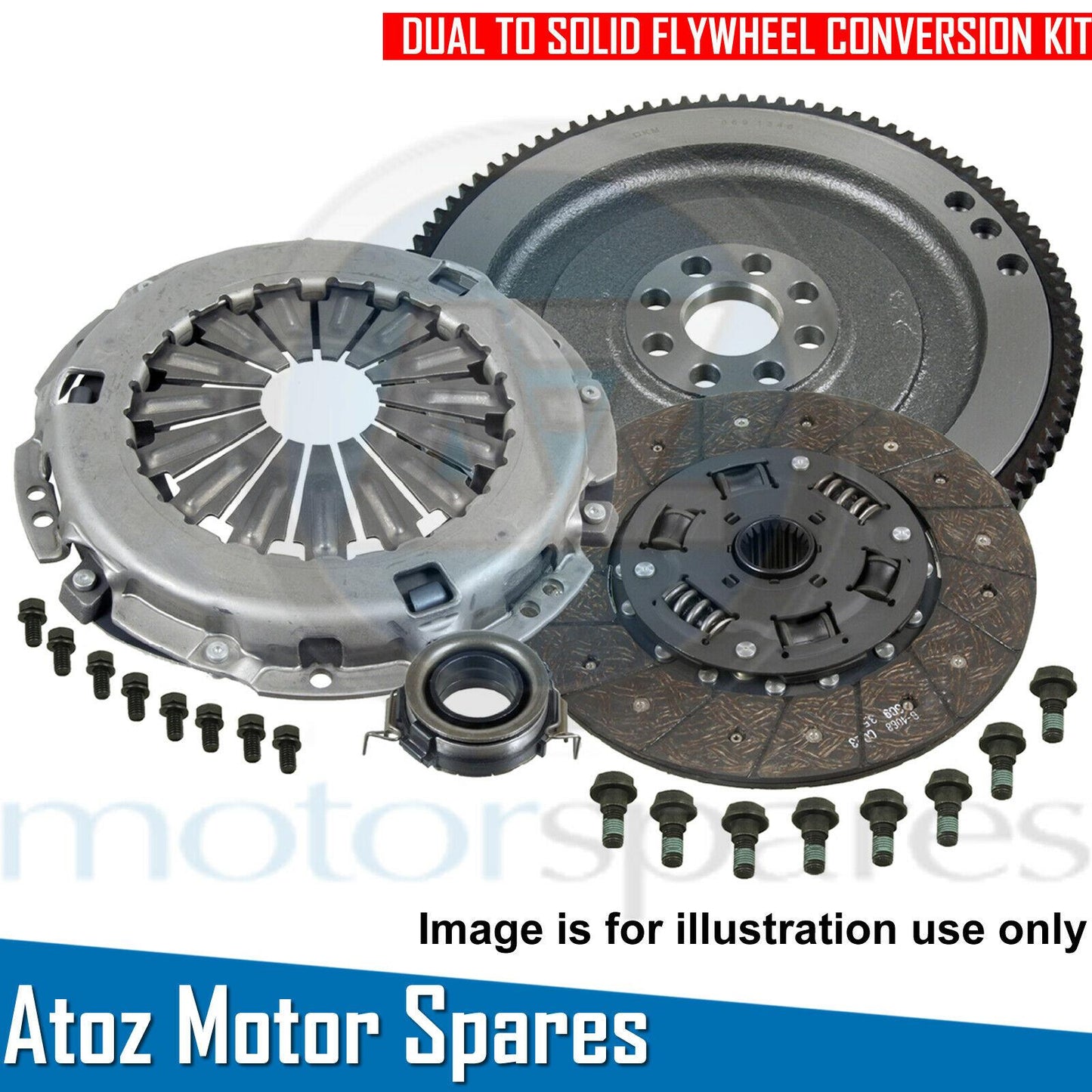 FOR CITREON C2 C3 C4 C5 1.6 DUAL MASS SOLID FLYWHEEL CONVERSION CLUTCH 110 BHP