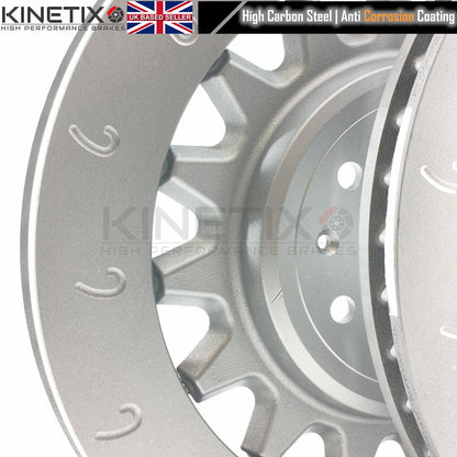 FOR PEUGEOT 308 GTI 1.6 GTi 15-21 J GROOVED FRONT LEFT & RIGHT BRAKE DISCS PADS 380mm X 32mm