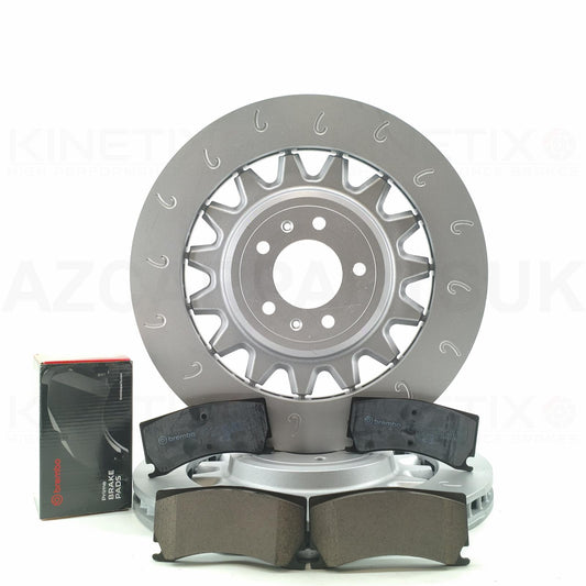 FOR PEUGEOT 308 GTI 1.6 GTi 15-21 J GROOVED FRONT LEFT & RIGHT BRAKE DISCS PADS 380mm X 32mm