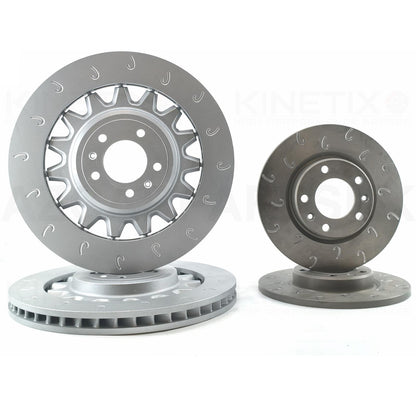 FOR PEUGEOT 308 GTI 2015-2021 FRONT REAR J GROOVED BRAKE DISCS PADS 380mm 268mm