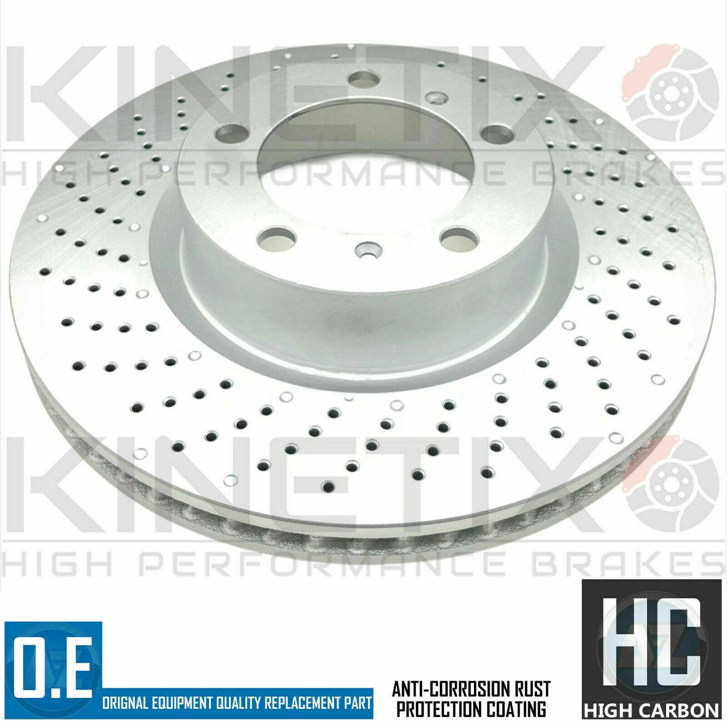 FOR PORSCHE 2.0 BOXSTER 718 HIGH CARBON FRONT DRILLED BRAKE DISCS PAIR 330mm