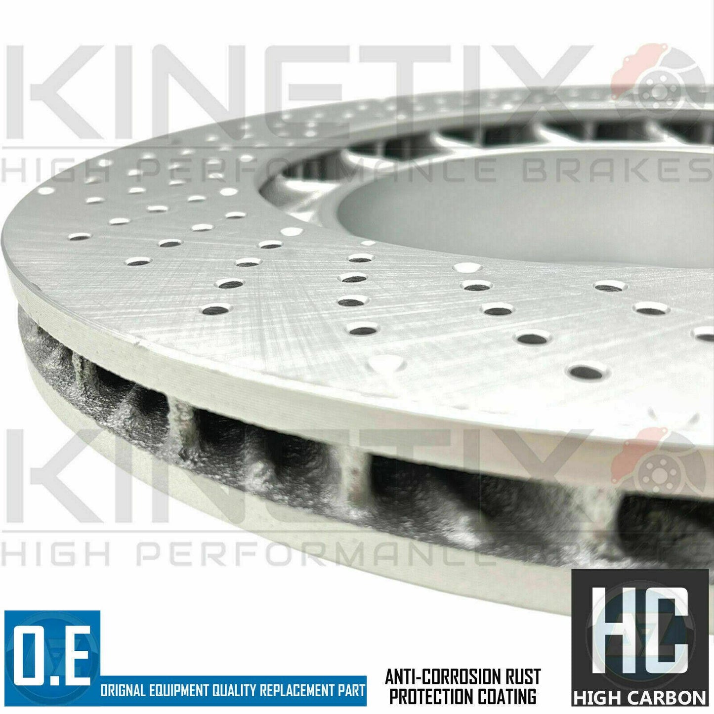 FOR PORSCHE 911 3.4 CARRERA 4 991 FRONT CROSS DRILLED BRAKE DISCS PAIR 330mm