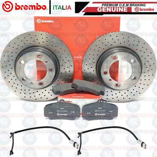 FOR PORSCHE 911 CARRERA 996 997 GTS FRONT GENUINE BREMBO BRAKE DISCS PAIR 330mm