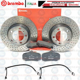 FOR PORSCHE 911 CARRERA C2S FONT 330mm VENTED BREMBO BRAKE DISCS AND PADS WIRE