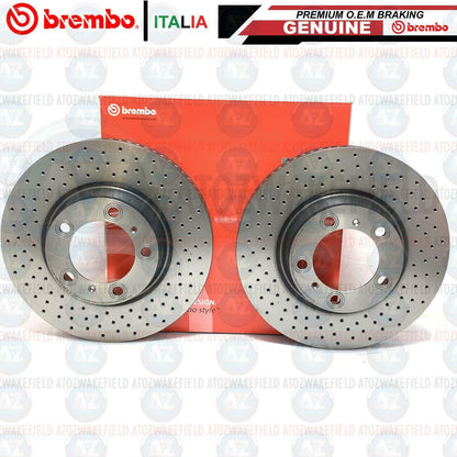FOR PORSCHE 911 C2S CARRERA FRONT BREMBO BRAKE DISCS PADS SENSOR WIRES 330mm
