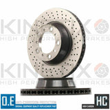 FOR PORSCHE 911 CARRERA 15- REAR DRILLED HIGH CARBON BRAKE DISCS APEC PADS 330m