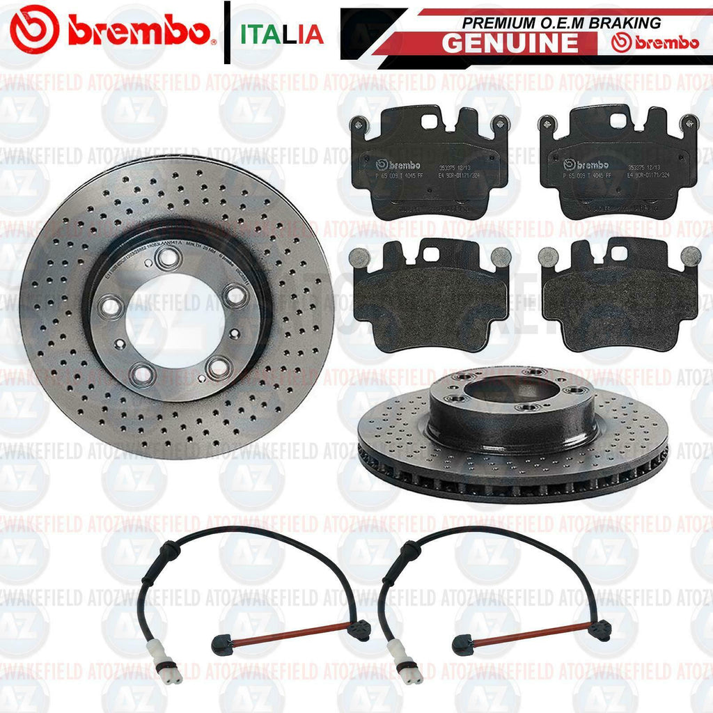 FOR PORSCHE 911 CARRERA 996 997 FRONT BREMBO BRAKE DISCS PADS SENSORS 318mm
