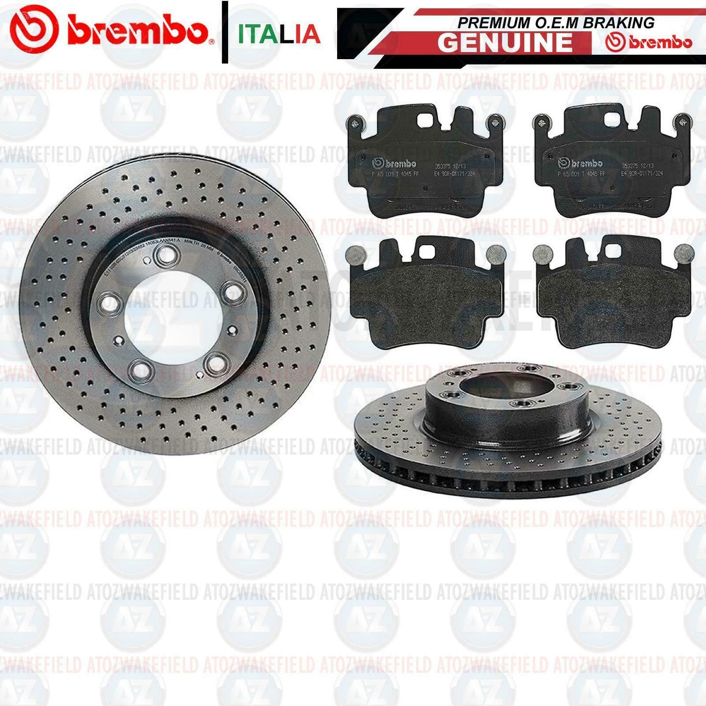 FOR PORSCHE 911 CARRERA 996 997 FRONT BREMBO BRAKE DISCS PADS SENSORS 318mm